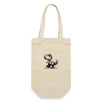 Cute cute T-Rex Dino - Gift Bag for Bottles - nature - Front