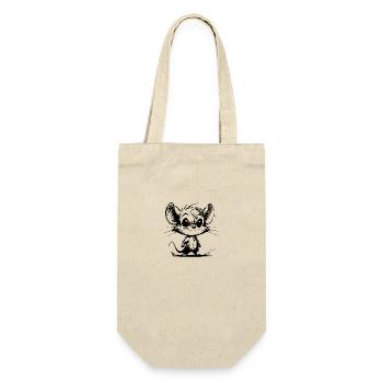 Mouse Baby and Ears Drawing Style Pencil - Gift Bag for Bottles - nature - Front
