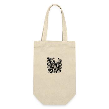 Floral tattoo design with butterfly - Gift Bag for Bottles - nature - Front