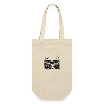 Sunset on the beach with tropical seashells - Gift Bag for Bottles - nature - Front