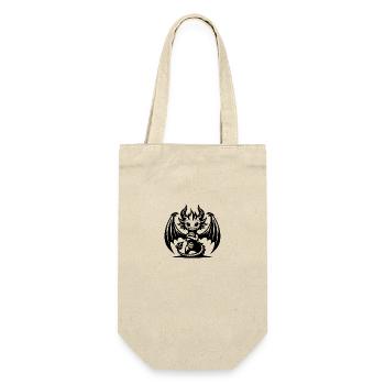 Dragon pour enfants avec des ailes Cornes sauvages Visage - Sac à bouteille - nature - Devant