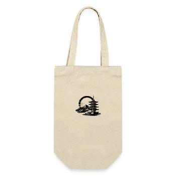 Japanese temple with harmonious landscape - Gift Bag for Bottles - nature - Front