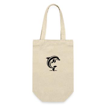 Water Animal Art Dolphin in Simple Beauty - Gift Bag for Bottles - nature - Front