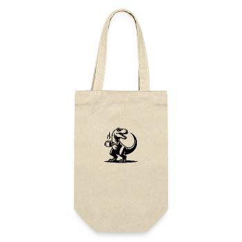 Dino du matin sinistre avec tasse à café - Sac à bouteille - nature - Devant