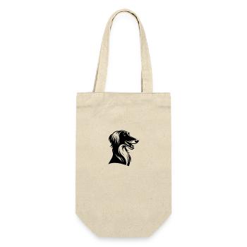 Proud Dog Head Afghan Greyhound Portrait - Gift Bag for Bottles - nature - Front