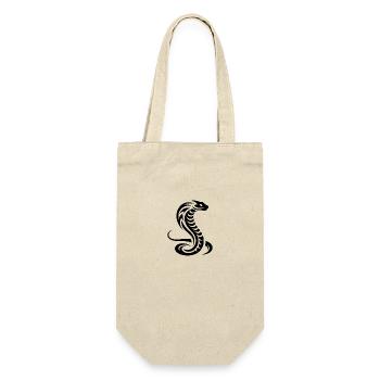 Cobra Snake Elegant Tribal Tattoo Style - Gift Bag for Bottles - nature - Front