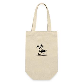 Lustiger Vogel mit dem Blick für Blödsinn - Geschenkbeutel für Flaschen - Natur - Vorne