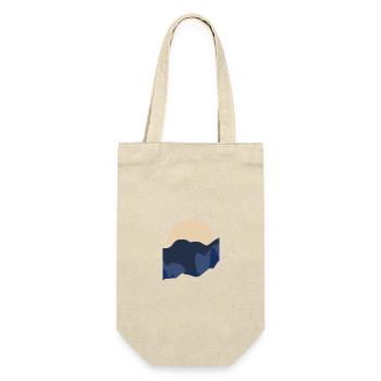 sonne und Blaue Berge Boho stiel - Geschenkbeutel für Flaschen - Natur - Vorne