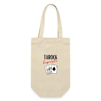 Tarock Experte - Geschenkbeutel für Flaschen - Natur - Vorne