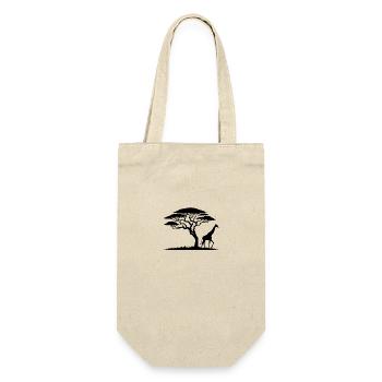 Savannah Landscape Africa Giraffe and Horizon - Gift Bag for Bottles - nature - Front
