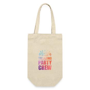 Thailand Party Crew Spruch - Geschenkbeutel für Flaschen - Natur - Vorne