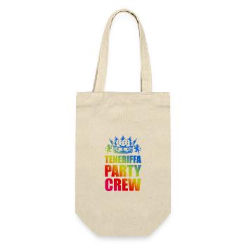 Teneriffa Party Crew Spruch - Geschenkbeutel für Flaschen - Natur - Vorne