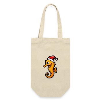 Seahorse Christmas - Gift Bag for Bottles - nature - Front