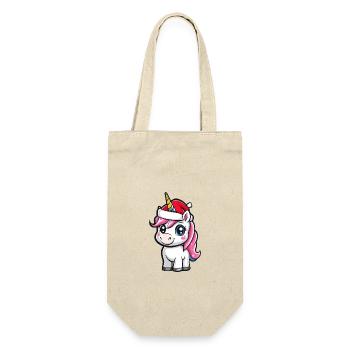 Unicorn Christmas Christmas - Gift Bag for Bottles - nature - Front