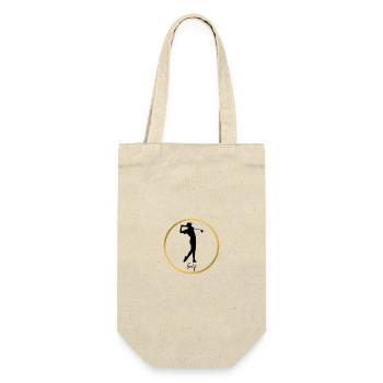 Golf - Geschenkbeutel für Flaschen - Natur - Vorne