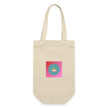 Pastel crown with heart - Gift Bag for Bottles - nature - Front