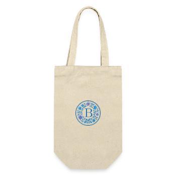 Élégant logo floral en céramique - Lettre B - Sac à bouteille - nature - Devant