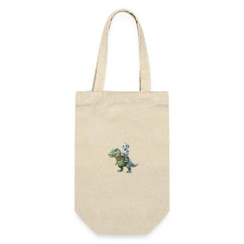 Effi AI: Dino Adventure – Cute Robot with Dinosa - Gift Bag for Bottles - nature - Front