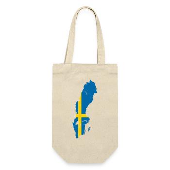 Sweden Outline Map Flag Scandinavia Flag - Gift Bag for Bottles - nature - Front