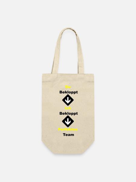 Lustige Sprüche Spruch - Geschenkbeutel für Flaschen - Natur