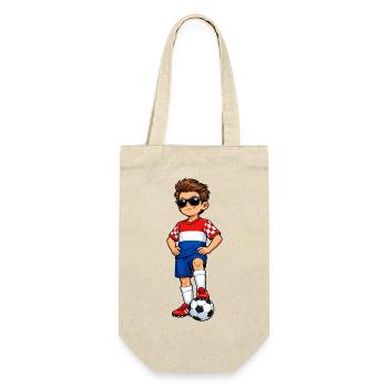 Soccer Boy Croatia Fan Croatian Flag - Gift Bag for Bottles - nature - Front