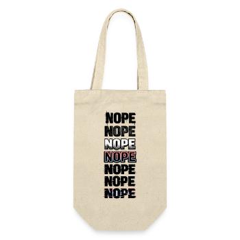 Non, pile de texte buggé au néon - Sac à bouteille - nature - Devant