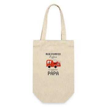 Papa Pompier prefere Papa Naissance Grossesse - Sac à bouteille - nature - Devant