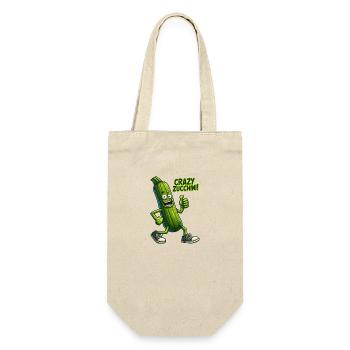 Crazy Veggies: Zucchini Thumbs Up - Geschenkbeutel für Flaschen - Natur - Vorne