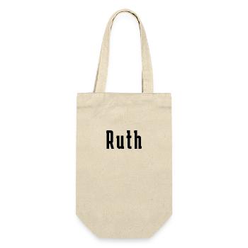Ruth Damen Frauen Mädchen Namen - Geschenkbeutel für Flaschen - Natur - Vorne
