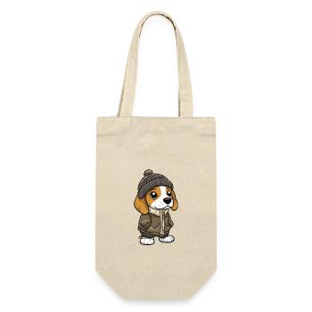 Beagle Chien Hiver - Sac à bouteille - nature - Devant