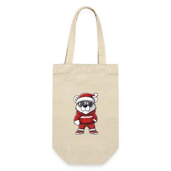 Polar Bear Christmas Comic Cool Polar Bear - Gift Bag for Bottles - nature - Front