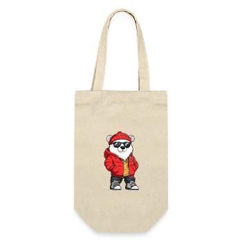 Polar Bear Cool Comic - Gift Bag for Bottles - nature - Front