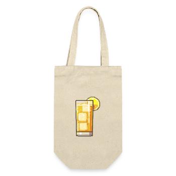 Lemonade Pixel Gamer - Geschenkbeutel für Flaschen - Natur - Vorne