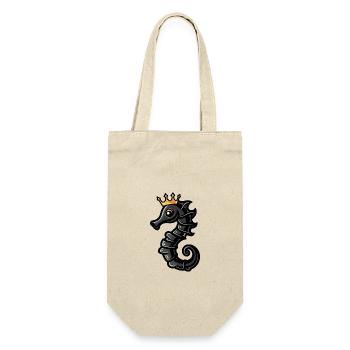 Couronne de bande dessinée hippocampe - Sac à bouteille - nature - Devant