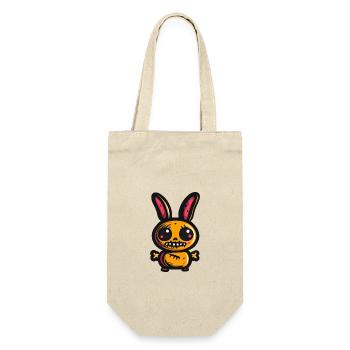 Lapin Halloween Bande Dessinée Zombie - Sac à bouteille - nature - Devant