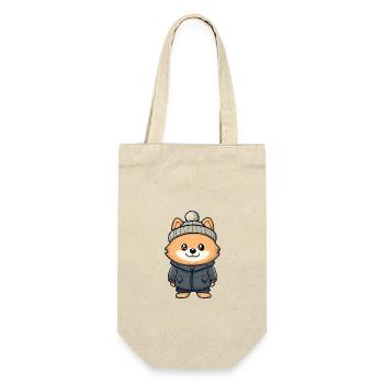 Pomeranian Dog Winter Pomeranian - Gift Bag for Bottles - nature - Front