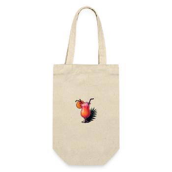 Tropical Cocktails Farbtupfer - Geschenkbeutel für Flaschen - Natur - Vorne