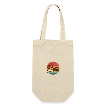 Vintage-Retro-Papa seit 2000 Vaterzeit-Sonnenuntergang - Geschenkbeutel für Flaschen - Natur - Vorne