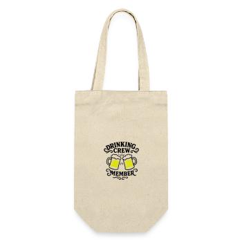 Drinking Crew Bier - Geschenkbeutel für Flaschen - Natur - Vorne