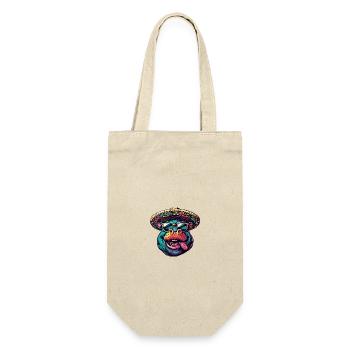 Hippopotamus Funny Sombrero - Gift Bag for Bottles - nature - Front