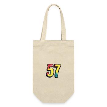 57 Number Symbol - Gift Bag for Bottles - nature - Front