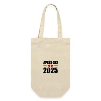 Après Ski 2025 Heart - Gift Bag for Bottles - nature - Front