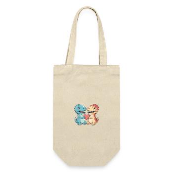 Dinosaur Love Couple - Gift Bag for Bottles - nature - Front