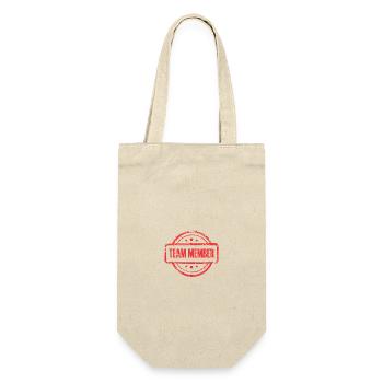 Team Stamp - Gift Bag for Bottles - nature - Front