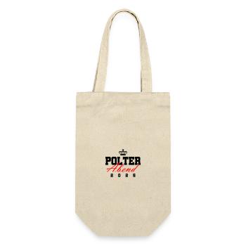 Polterabend 2025 Polter Hochzeit - Geschenkbeutel für Flaschen - Natur - Vorne