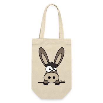 Âne drôle, mascotte - Sac à bouteille - nature - Devant