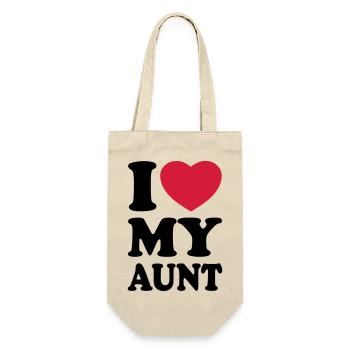 I love my aunt - J'aime ma tante - Sac à bouteille - nature - Devant
