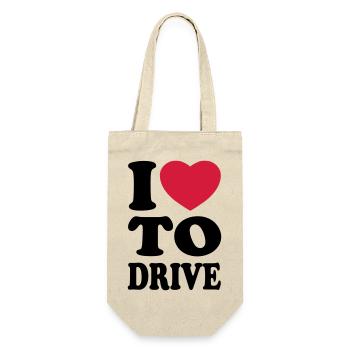 I love to drive - J'aime conduire - Sac à bouteille - nature - Devant