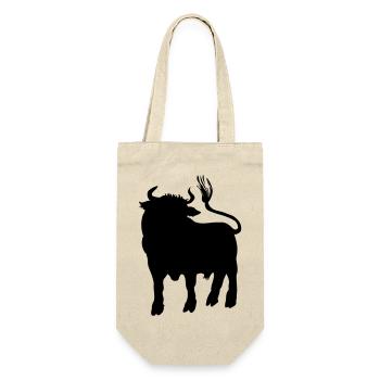 Image d’ombre de taureau, ferme de logo ou boucher - Sac à bouteille - nature - Devant