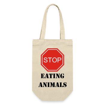 Stop eating animals - Gift Bag for Bottles - nature - Front